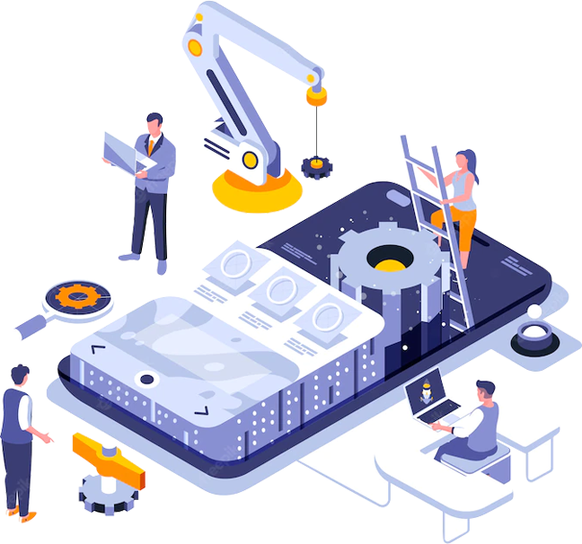 Deploy automatizado de servidor cloud — ilustração isométrica